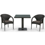 Комплект мебели Тестико (T605SWT-Y290W52-W53 Brown 2Pcs) стол, 2 кресла