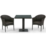 Комплект мебели Беверли (T605SWT-Y350BW51-W53 Brown 2Pcs) стол, 2 кресла