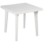 Пластиковый стол квадратный Тренд 80х80 см (белый)