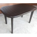 Пластиковый стол овальный Новара 140х80 см (шоколад)