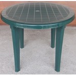 Пластиковый стол круглый Ривьера D90 см (темно-зеленый)