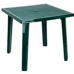 Пластиковый стол квадратный Дублин 80х80 см (темно-зеленый)