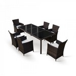 Комплект мебели из иск.ротанга КМ-1312 (обеденный стол, 6 кресел)