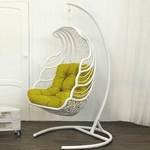 Плетеное подвесное кресло Shell (белое)