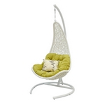 Плетеное подвесное кресло Wind White (белое)