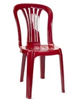 Пластиковый стул (бордовый)