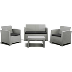Комплект мебели Life 4 светло-серый с тёмно-серыми подушками