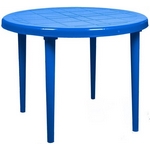 Стол пластиковый круглый 15972-130-0022, D 90 см, цвет: синий