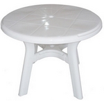 Стол пластиковый круглый Премиум 15972-130-0013, D 94 см, цвет: белый