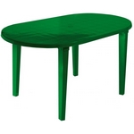 Стол пластиковый овальный 15972-130-0021, цвет: темно-зеленый