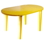 Стол пластиковый овальный 15972-130-0021, цвет: желтый