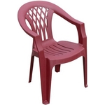 Кресло Сильви бордовое из пластика