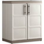Шкаф из пластика Excellence XL Low Cabinet, цвет бежевый