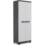 Шкаф из пластика Linear High Cabinet, цвет светло-серый - черный