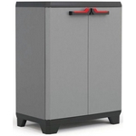 Шкаф из пластика Stilo Low Cabinet, цвет темно-серый - черный