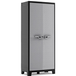 Шкаф из пластика Titan High Cabinet, цвет серый - черный