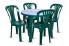 Комплект мебели (стол + 4 стула) зелёный