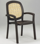 Кресло SISTINA (цвет кофе с Rattan, монолитное) Кресло SISTINA (цвет кофе с Rattan, монолитное)