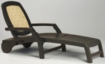 Лежак RIALTO (цвет кофе с Rattan, складной) пластиковый Лежак RIALTO (цвет кофе с Rattan, складной) пластиковый