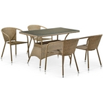 Комплект мебели Догана (T198D-Y137B-W56 Light Brown)