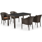 Комплект мебели Эбикон (T256A-Y350A-W53 4PCS Brown)