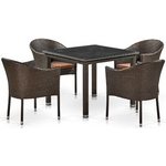 Комплект мебели Рикон (T257A-Y350A-W53 4PCS Brown)