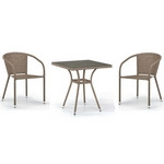 Комплект мебели T282BNT-Y137C-W56 Light Brown 2Pcs стол, 2 кресла