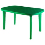 Пластиковый стол овальный Новара 140х80 см (зеленый)