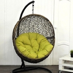 Плетеное подвесное кресло Lunar Coffee (коричневое)