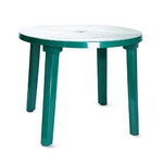 Пластиковый стол круглый (диаметр 0,9 м) зеленый агр