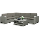 Комплект мебели Grand 5 светло-серый с серо-бежевыми подушками