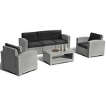 Комплект мебели Lux 5 светло-серый с тёмно-серыми подушками