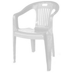 Кресло пластиковое N5 Комфорт-1, цвет: белый