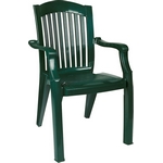 Кресло пластиковое N7 Премиум-1, цвет: темно-зеленый