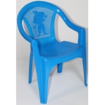 Кресло пластиковое детское 15972-160-0055, цвет: голубой