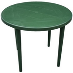 Стол пластиковый круглый 15972-130-0022, D 90 см, цвет: болотный