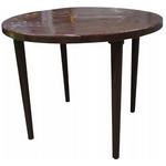 Стол пластиковый круглый 15972-130-0022, D 90 см, цвет: шоколадный