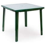 Стол пластиковый квадратный 15972-130-0019-kv-pr, цвет: темно-зеленый