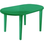 Стол пластиковый овальный 15972-130-0021, цвет: зеленый
