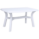 Стол пластиковый прямоугольный Премиум 15972-130-0014, цвет: белый