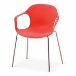 Кресло пластиковое красное